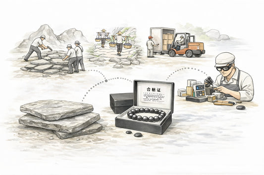 泗浜砭石、原石から製品になるまで